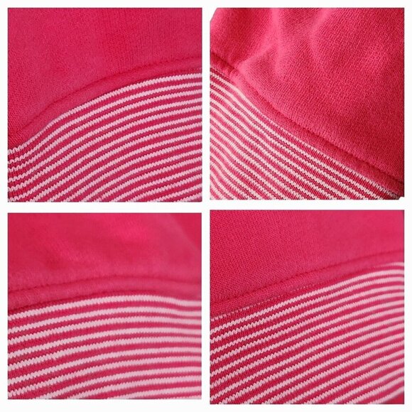 Lands' End 1X Pink Hoodie Serious Sweats V-Neck Pullover - Picture 11 of 12